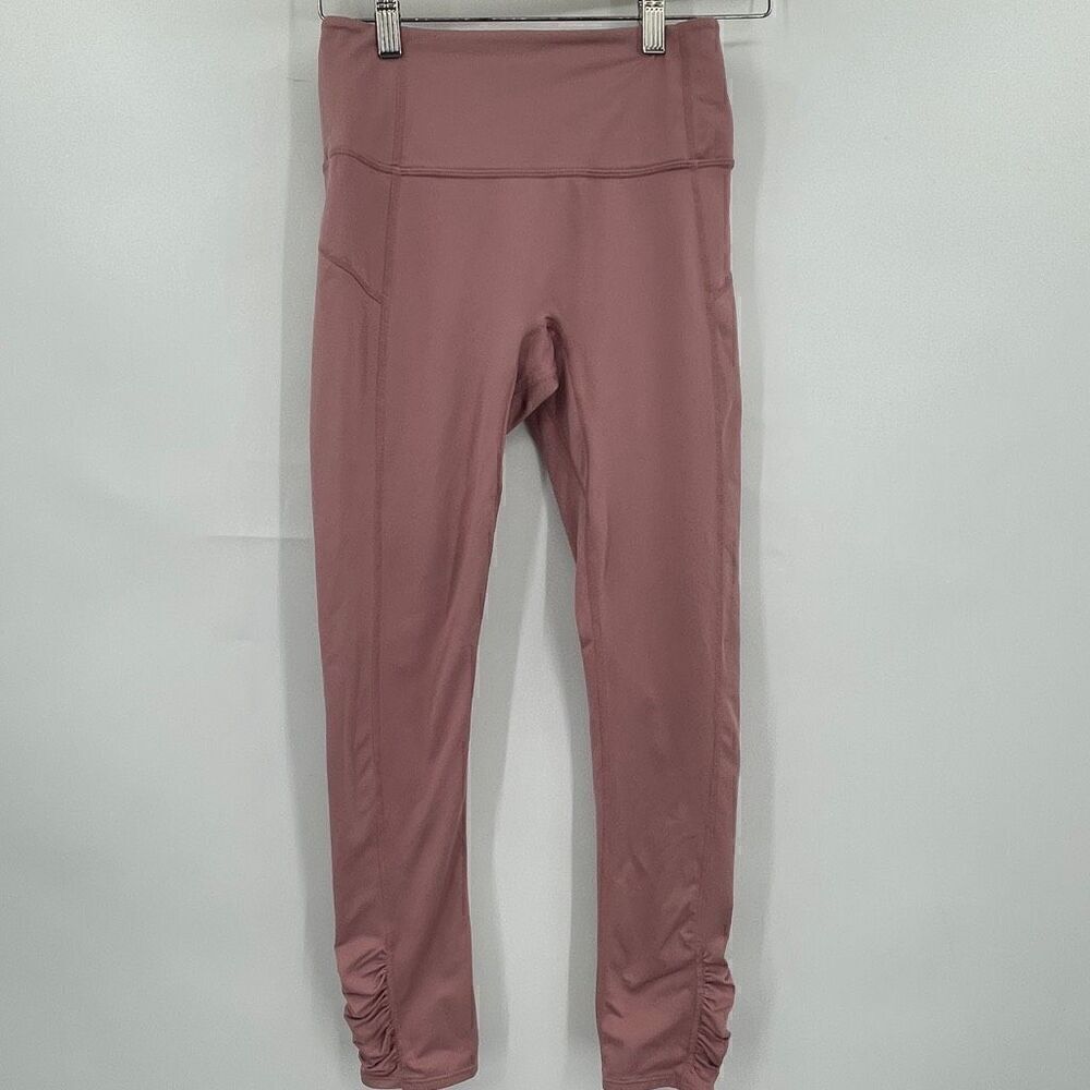 Free People Movement Dusty Pink Mid Rise Wonderstruck Velvet Legging Small